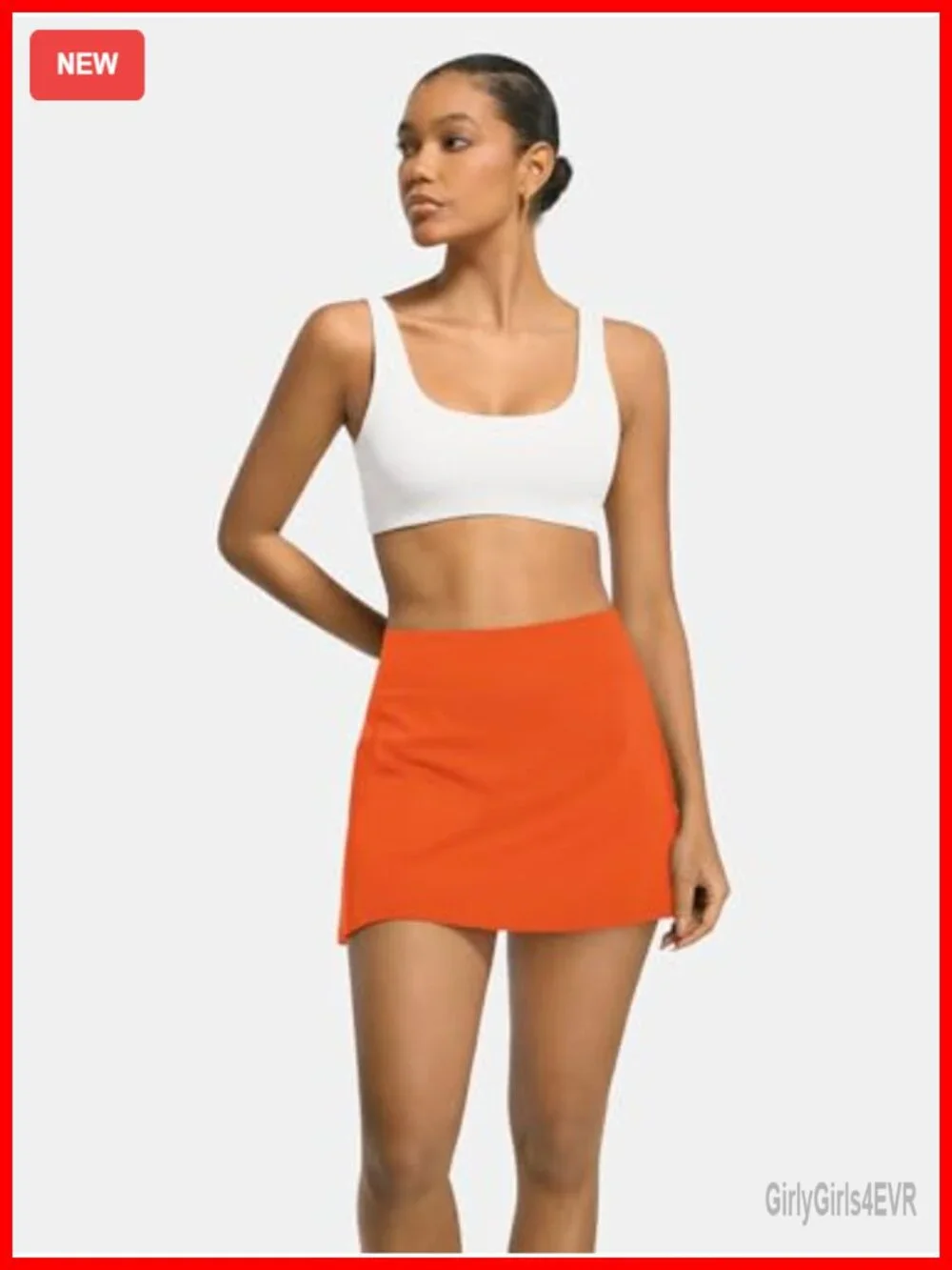 High Waisted Tennis Skort with Pockets and Built-In Shorts for Women